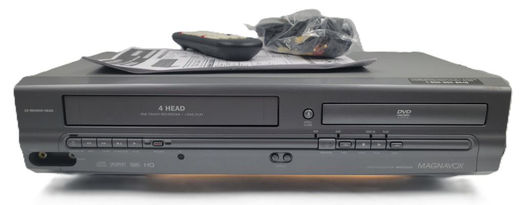 Refurbished Magnavox MWD2205 VCR DVD Combo With Remote and Manual